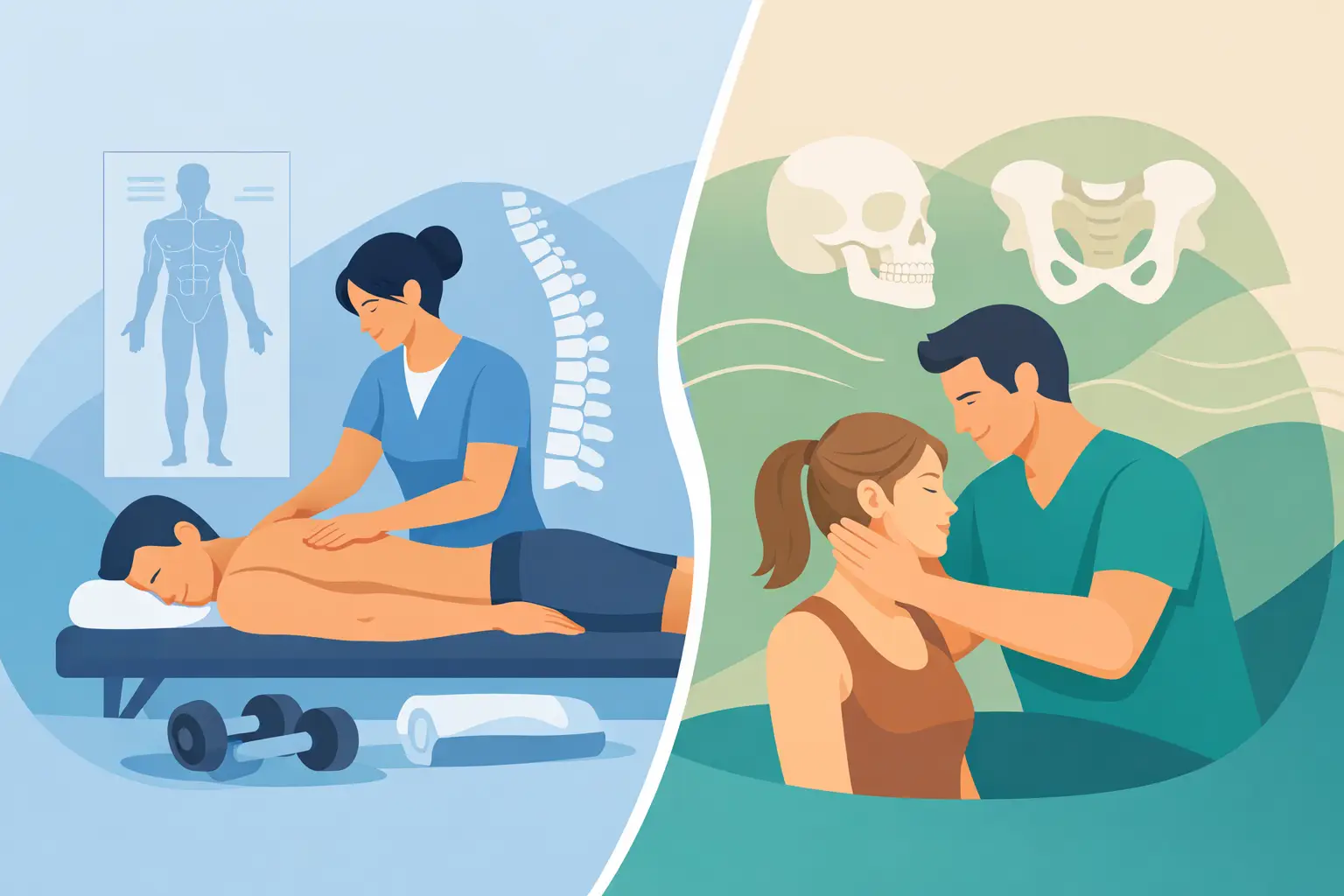 Physiotherapie oder Osteopathie - Unterschied